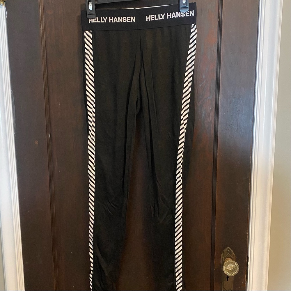 Helly Hansen Base Layer Black White Base Pants Medium M Womens.